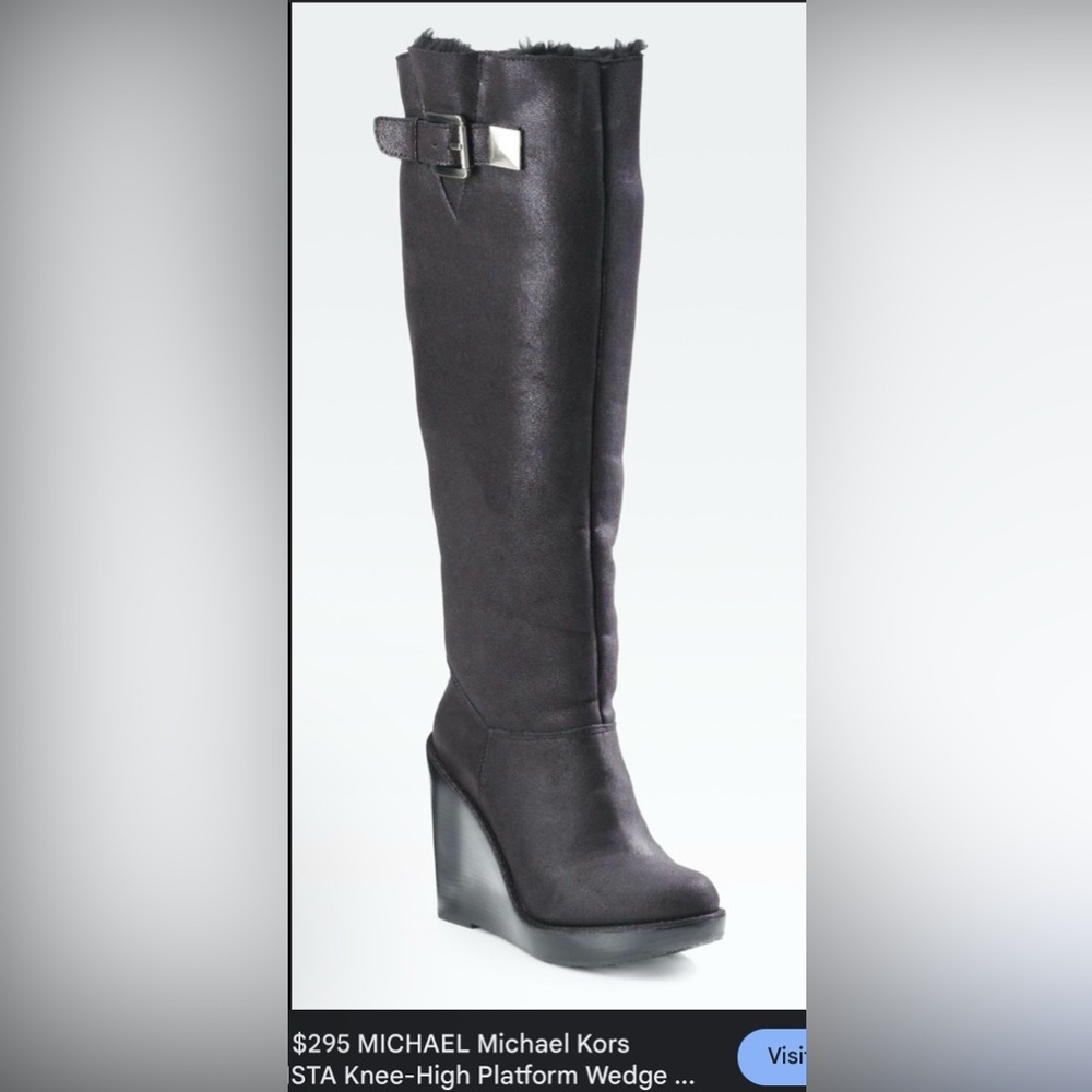Michael Kors Calista Knee- High Platform Wedge Pre- Owned